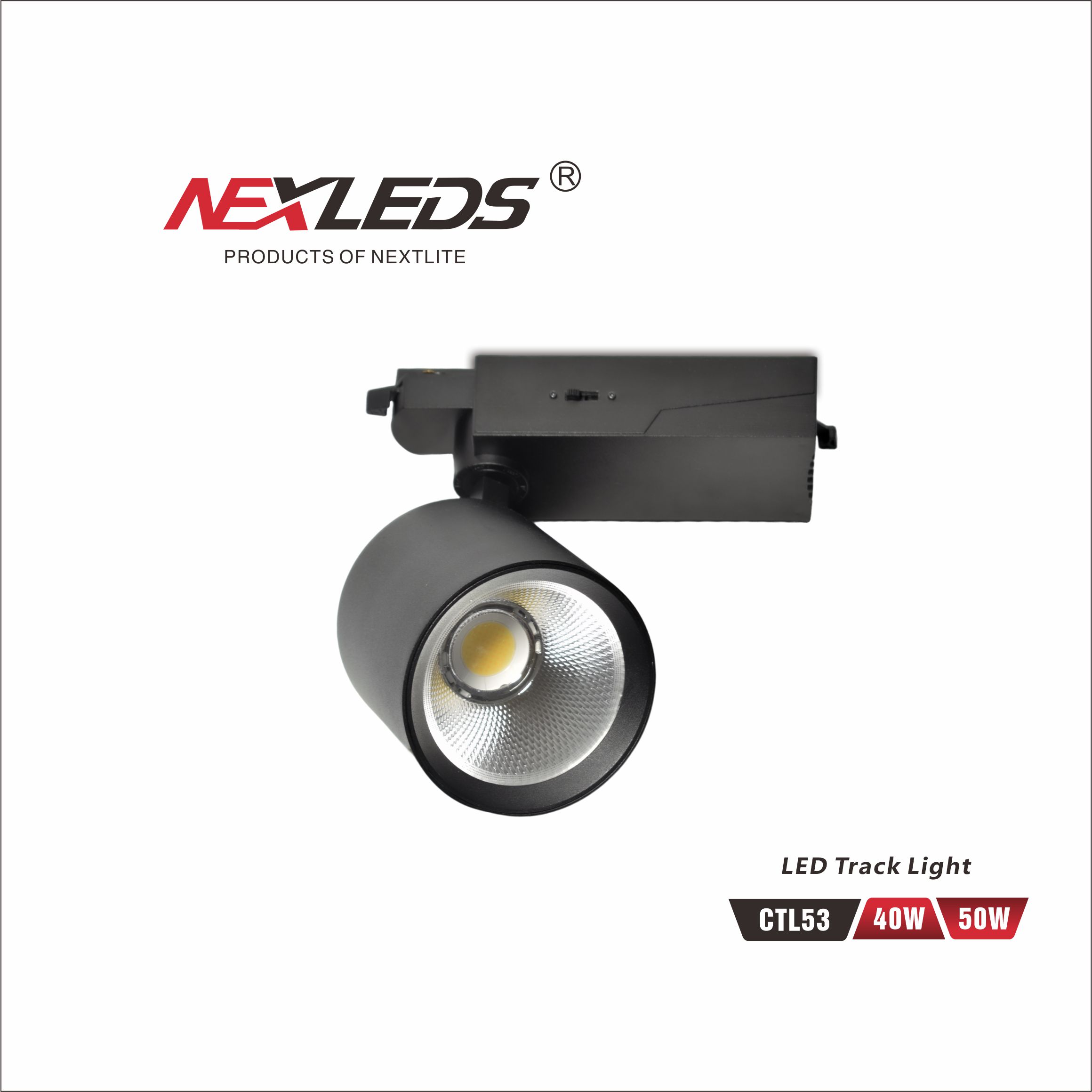 CTL53 40W / 50W LED TRACK LIGHT 3CCT