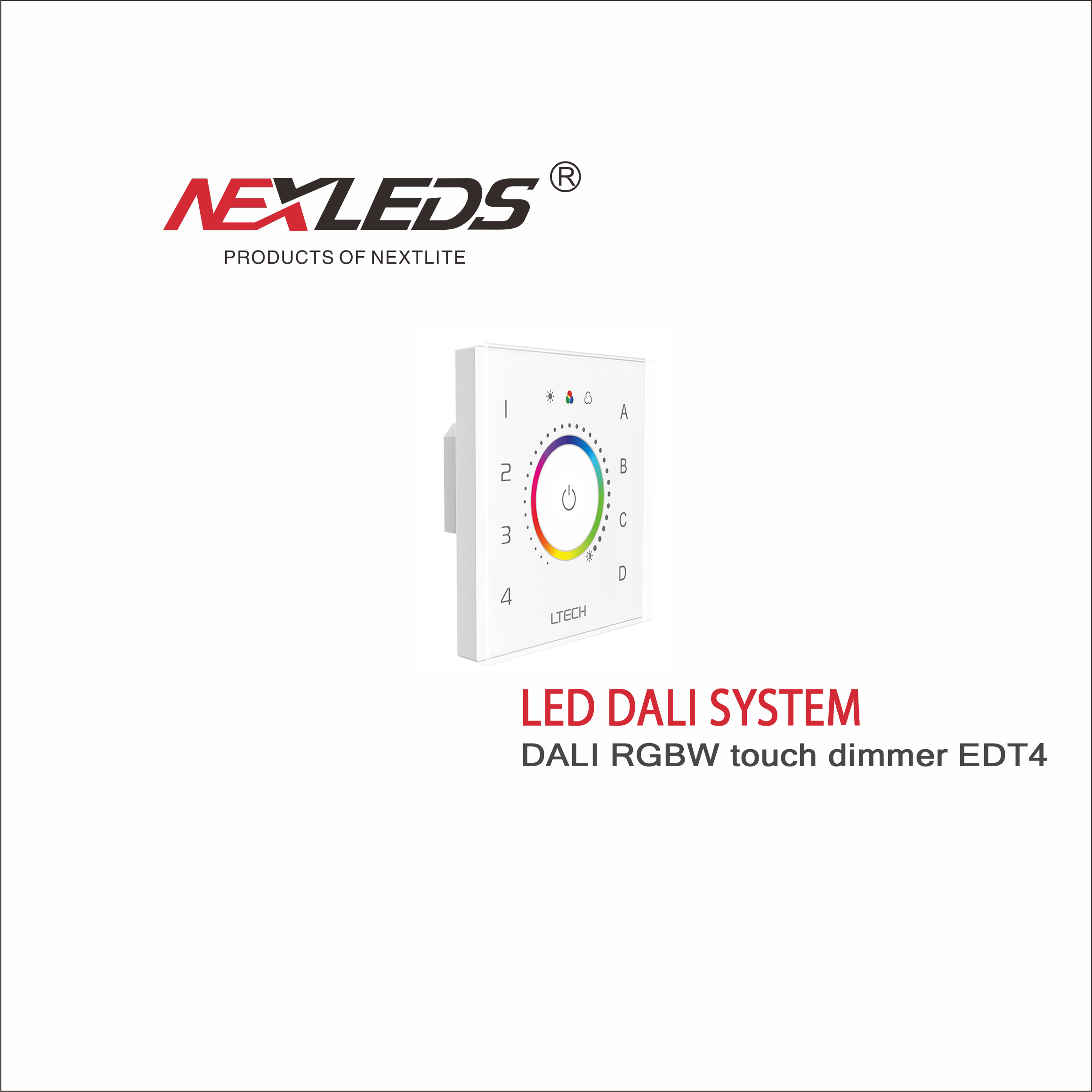 EDT1 LED DALI SYSTEM TOUCH DIMMER ( DALI CCT touch dimmer EDT2 / DALI Dimming touch Dimmer EDT1 / DALI RGB touch dimmer EDT3 / DALI RGBW touch dimmer EDT4 )