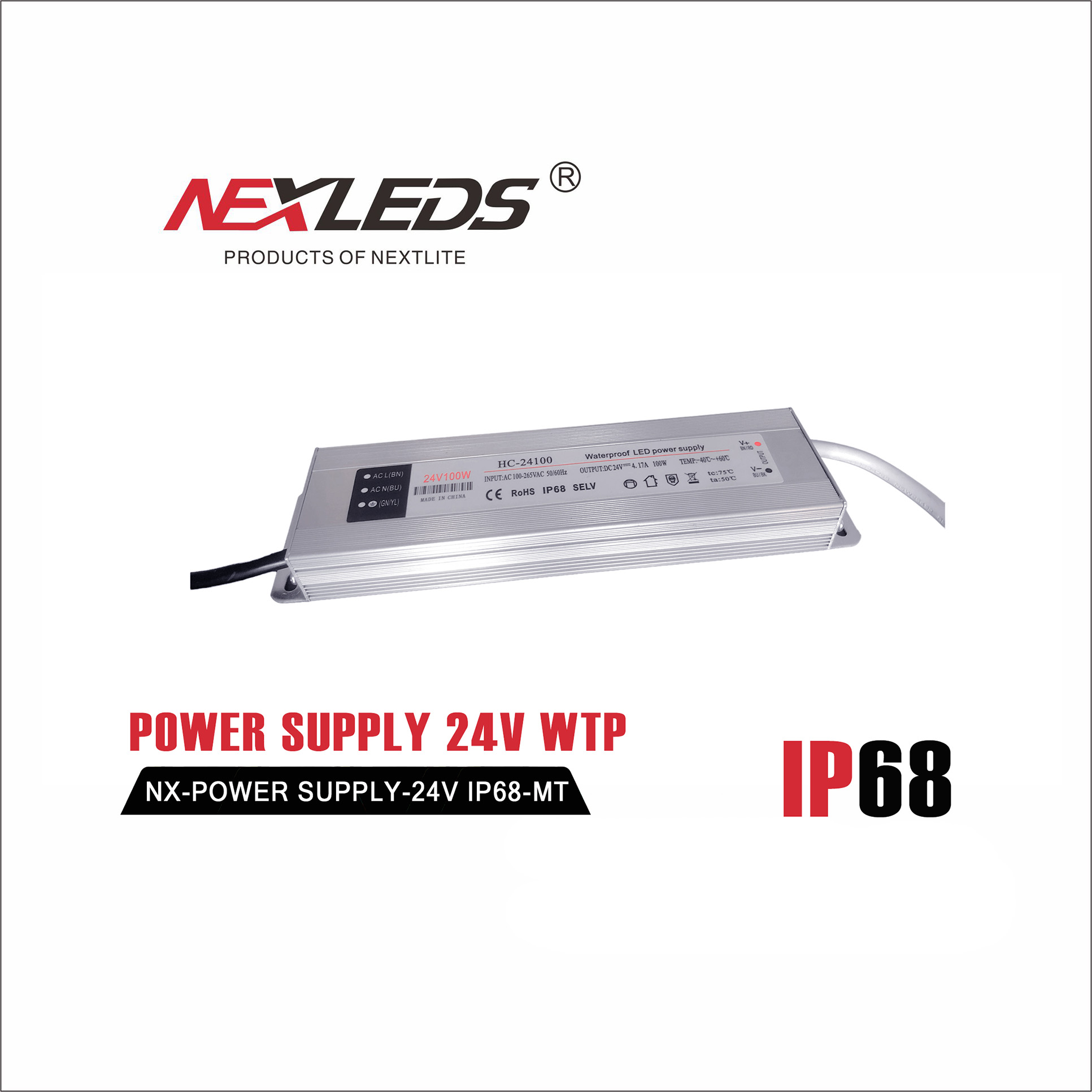 POWER SUPPLY 24V IP68 MT WATERPROOF