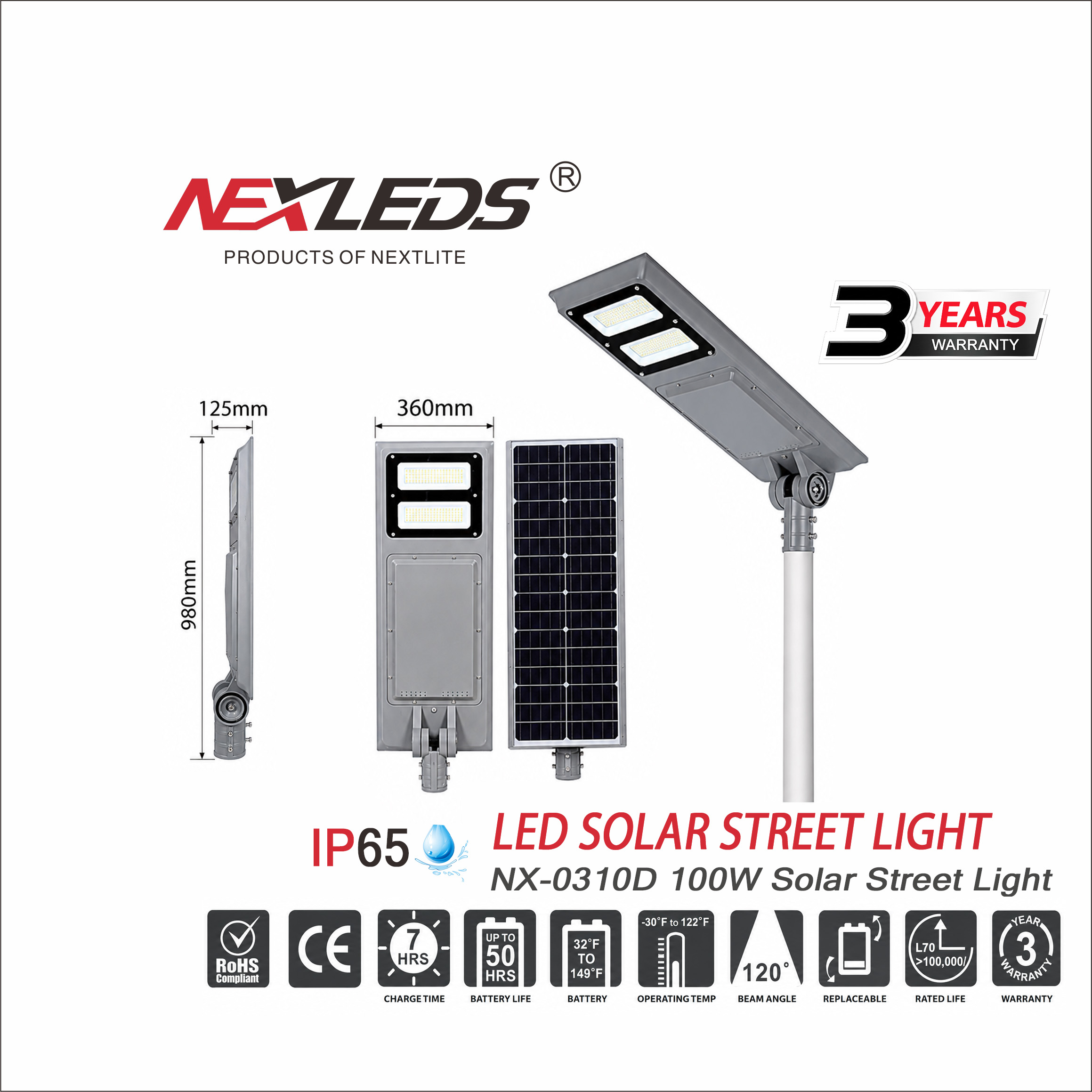NX-0310D 100W Solar Street Light