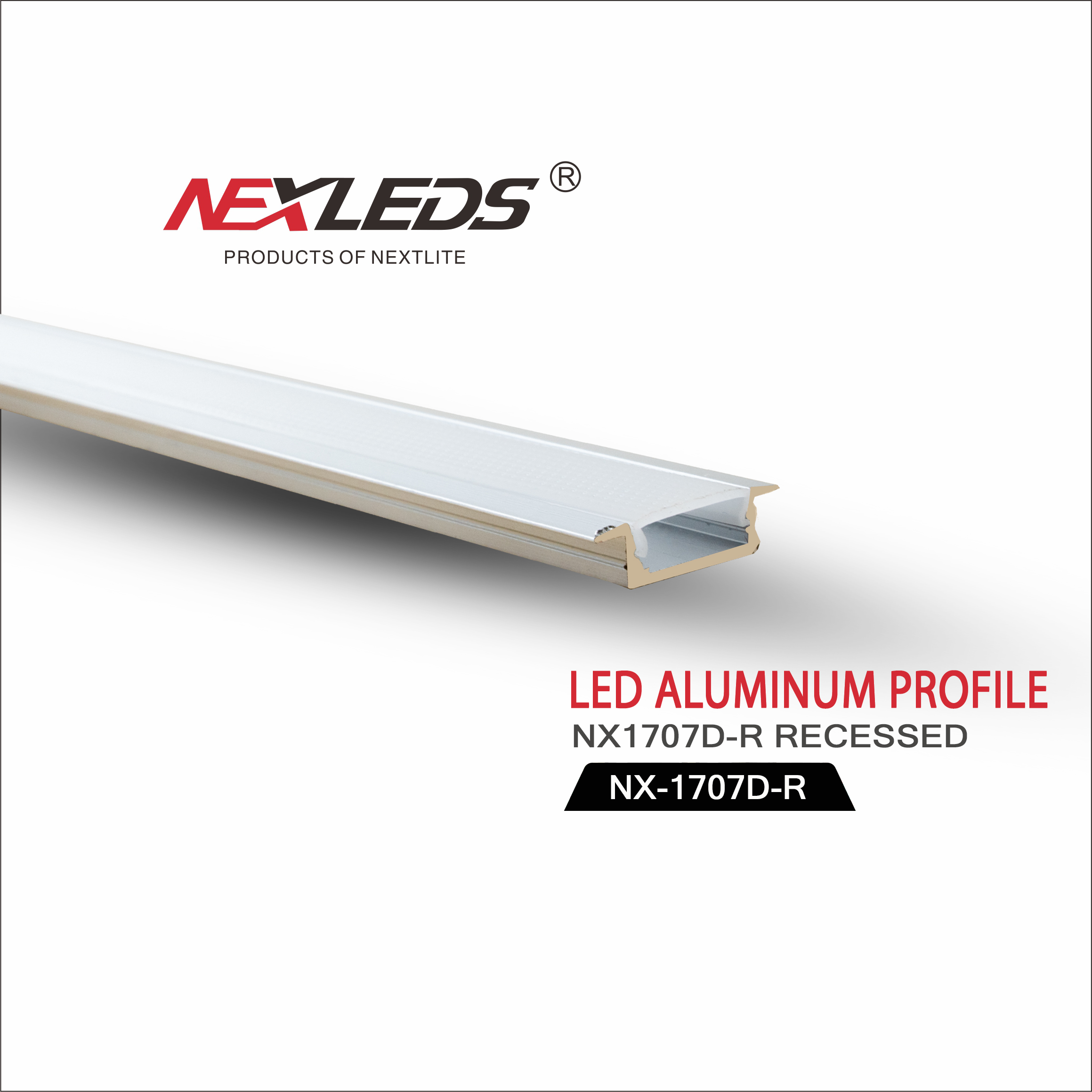 NX1707D R ALUMINUM PROFILE RECESSED