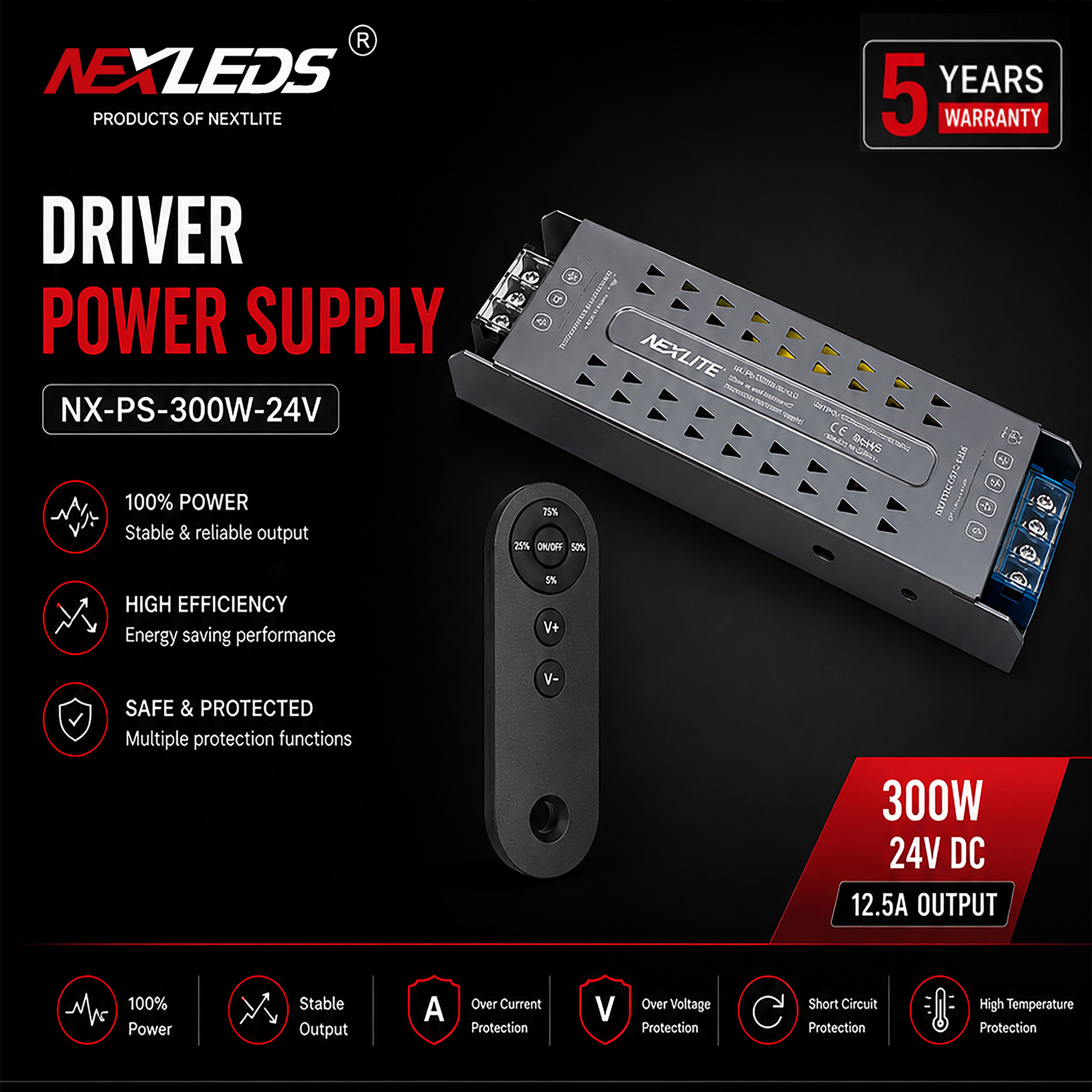 POWER SUPPLY 300W 24V