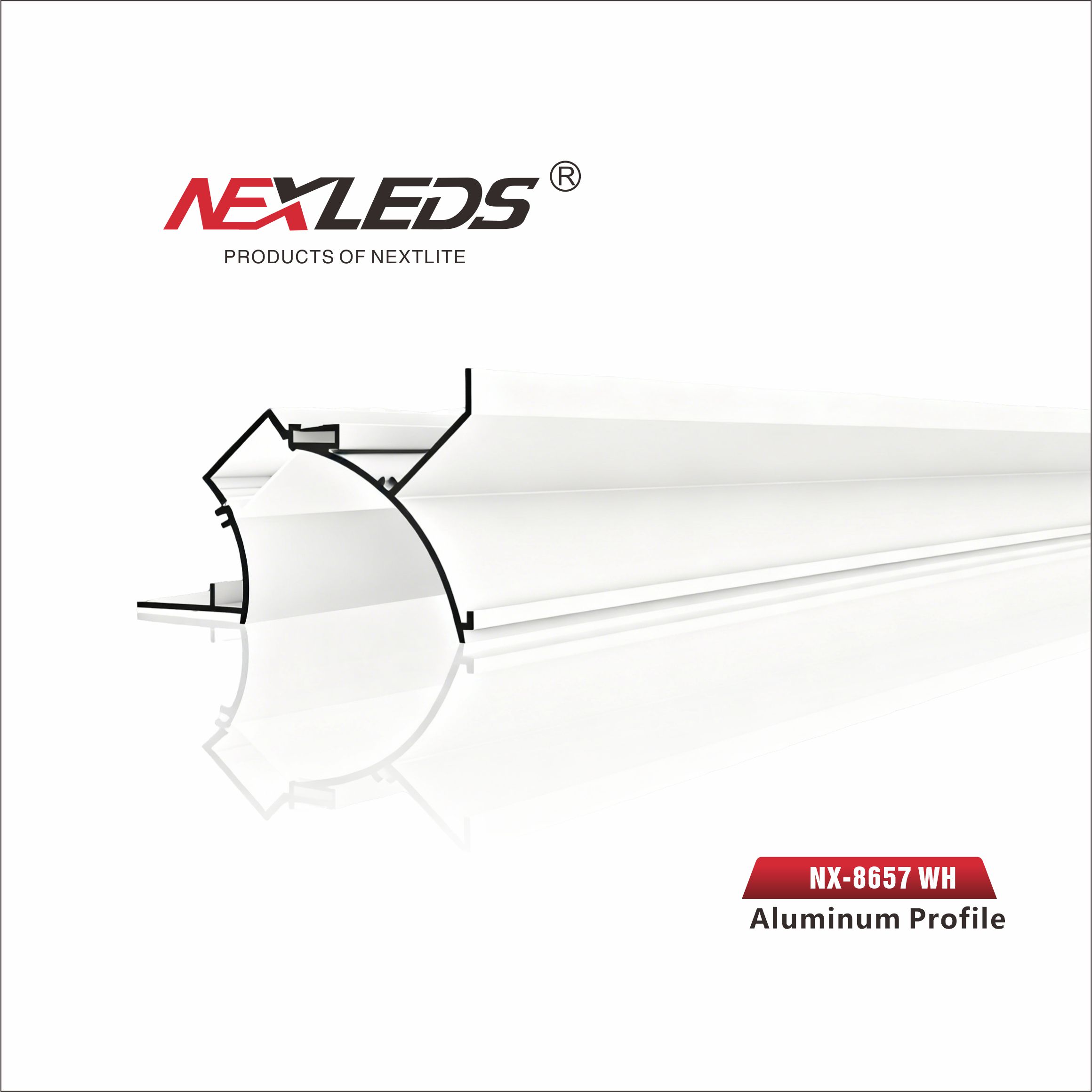 NX-8657 WH ALUMINUM PROFILE